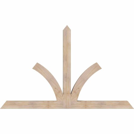 Ekena Millwork Richland Smooth Timber Gable Bracket, Douglas Fir, 96"W x 60"H x 5 1/2"D x 5 1/2"F, 15/12 Pitch GBW096X60X0606RIC00SDF